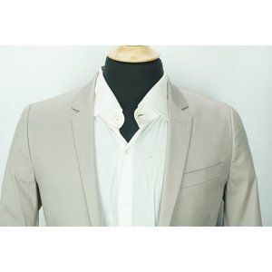 Messagerie Beige Taupe 100% Cotton Sport Coat Jacket Sz 44 EU 34 US